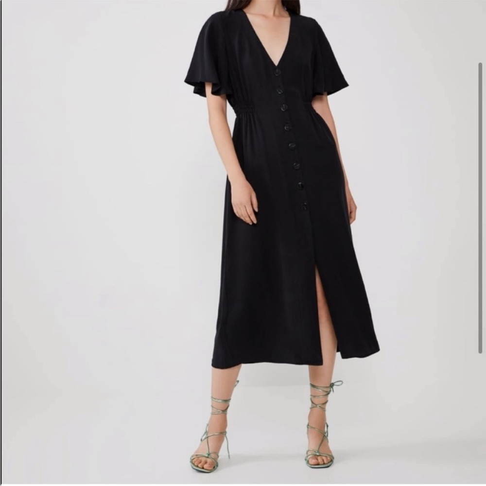 Zara Black Button-Down Dress